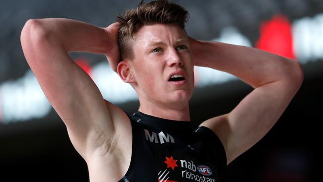 Sam Walsh in action at the AFL draft combine. Picture: Getty Images