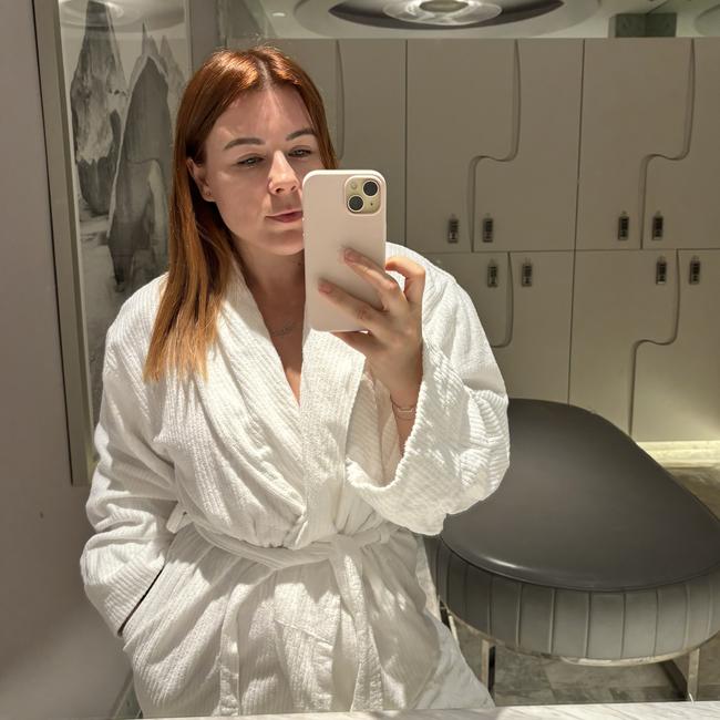 I wanted to pretend I was a real-life billionaire, so I booked myself into Crown Sydney and enjoyed the spa. Picture: news.com.au