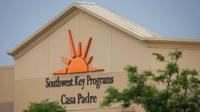 A former Walmart Supercentre now being used as a migrant children's shelter is pictured in Brownsville, Texas.