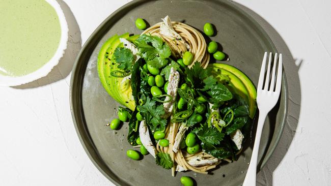 Delicious, easy, fresh. Chicken noodles salad by Elizabeth Hewson. Photo: Nikki To