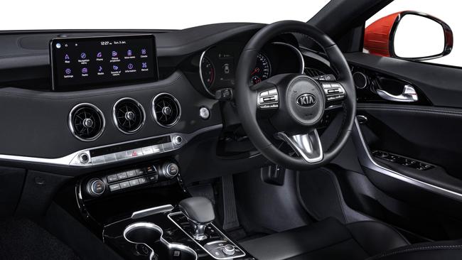 Inside the model year 2021 Kia Stinger GT.