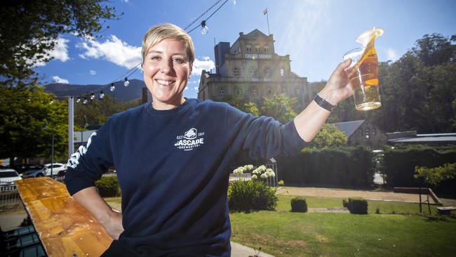 Anita Holdsworth, the first female brewery manager at Hobart’s iconic Cascade Brewery. Picture: LUKE BOWDEN