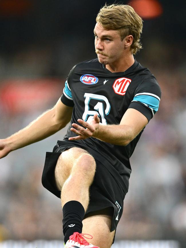 Jason Horne-Francis spent large portions of the game at full-forward. Picture: Quinn Rooney/Getty Images