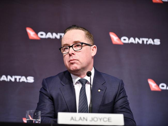 SYDNEY, AUSTRALIA - NCA NewsWire Photos August, 20, 2020Photo of Quantas CEO Alan Joyce at the Qantas press conference at 10 Bourke Road Mascot.Picture: NCA NewsWire/Flavio Brancaleone