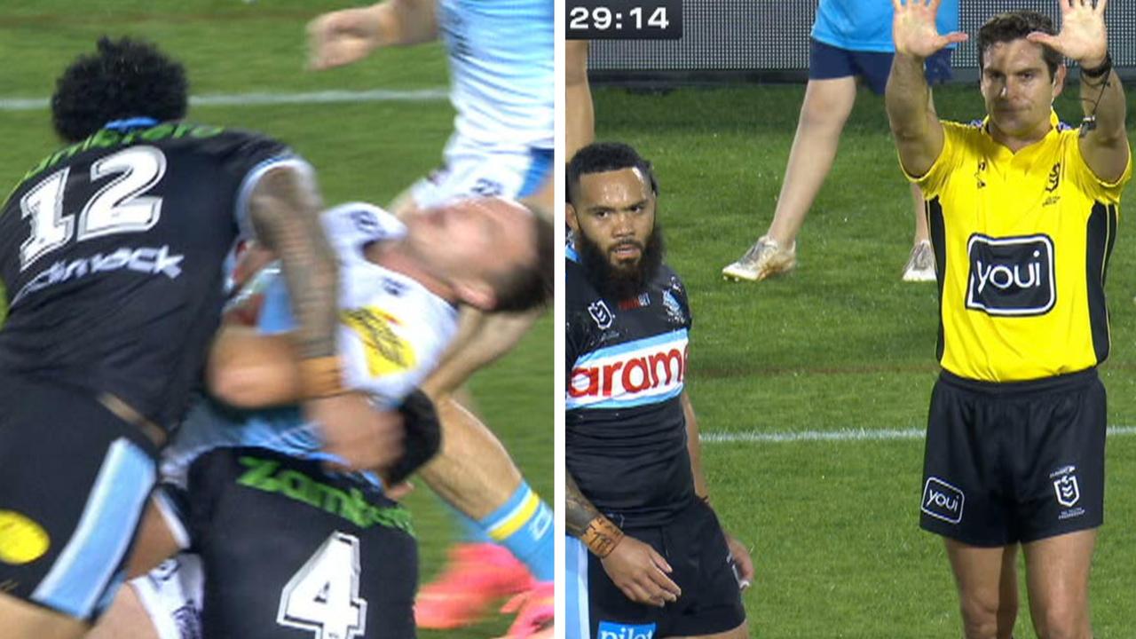 LIVE NRL: Titans strike first as Sharks star binned for brutal shoulder charge