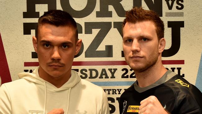 Tim Tszyu and Jeff Horn will fight in Townsville on August 26. Picture: Evan Morgan