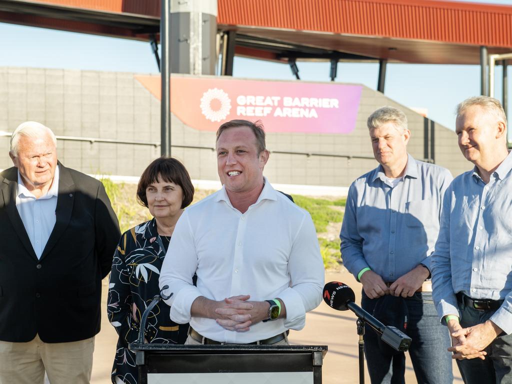 Hon Dr Steven Miles at the Great Barrier Reef Arena Saturday 20 May 2023 Picture: Michaela Harlow