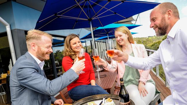 Enjoying Tamar Ridge at Beauty Point. Picture: Sean Robson.