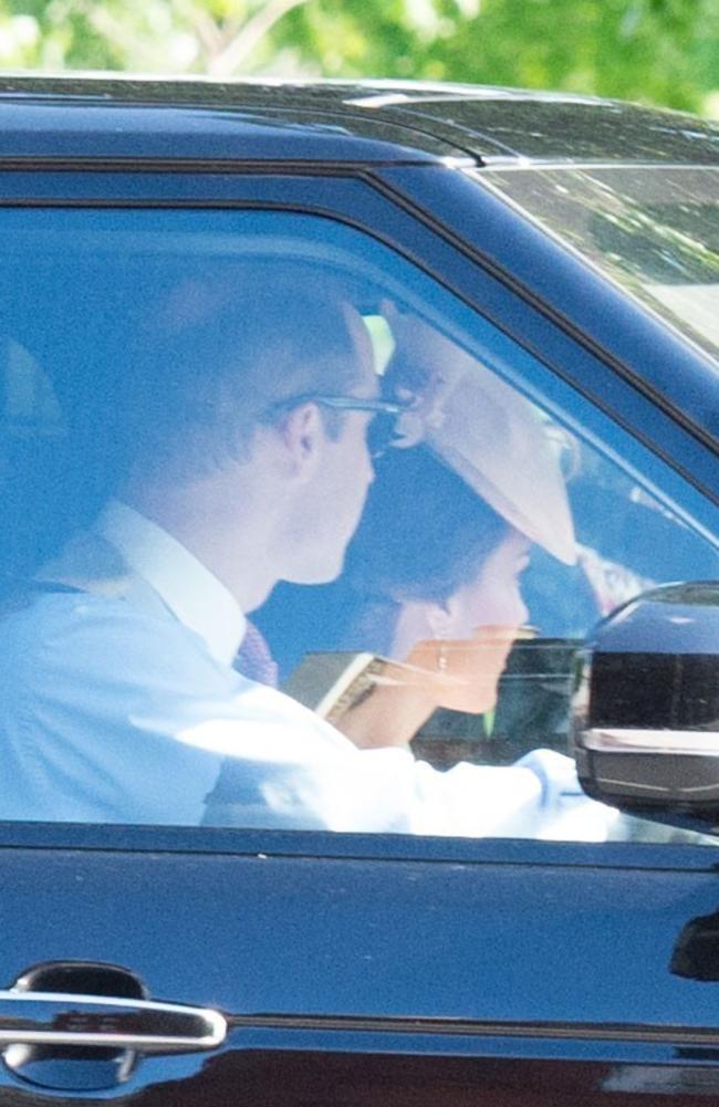 The Duchess of Cambridge was seen in a cream coloured hat for her sister’s big day. Picture: Flynetpictures.co.uk/IMP Features