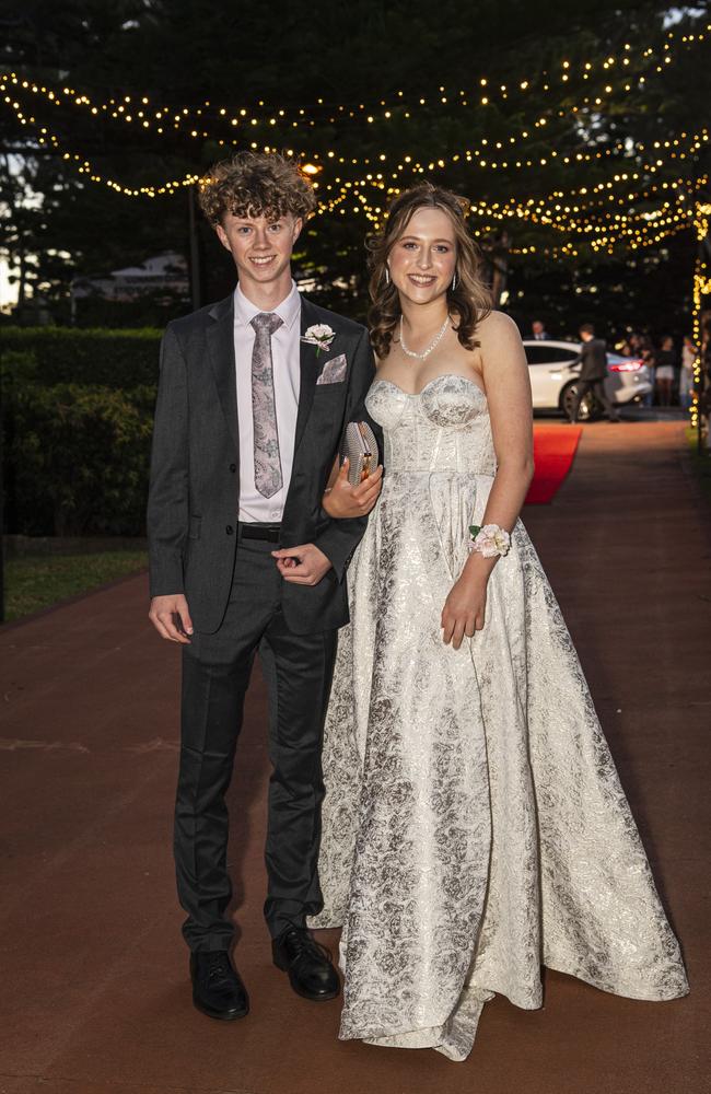 Henry Goodall and partner Isabelle Morrissey at St Mary's College formal at Picnic Point, Friday, March 22, 2024. Picture: Kevin Farmer