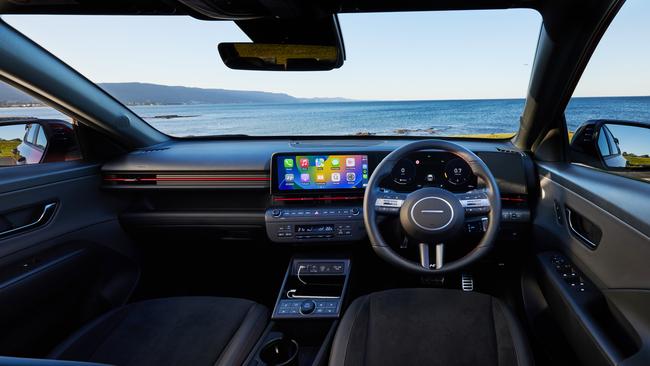 The interior of Hyundai Kona Premium