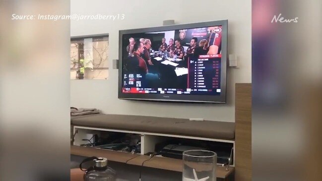 Jarrod Berry's reaction when brother Thomas is named in the Brisbane Lions draft