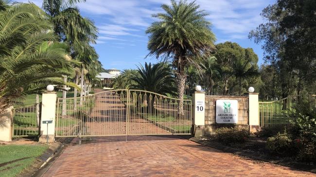 The gates of the former Arundel Hills Country Club. Picture: Jesse Hamilton