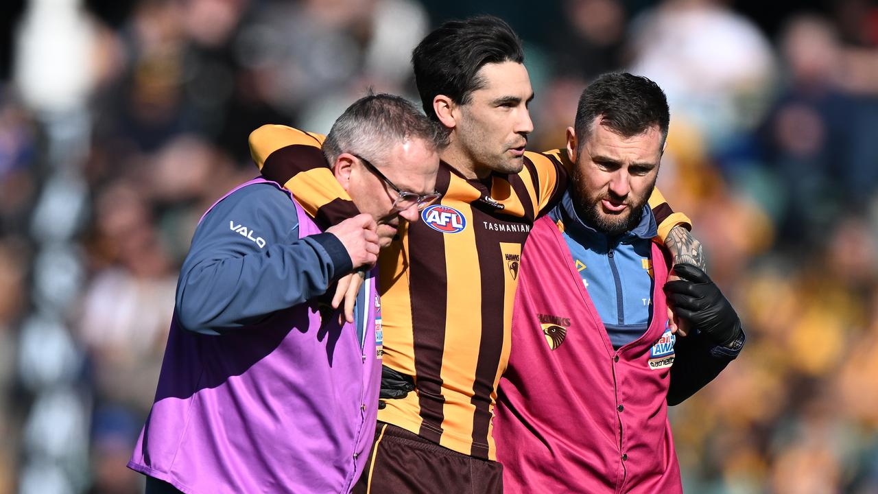 Chad Wingard got injured at a bad time. Picture: Steve Bell/Getty Images