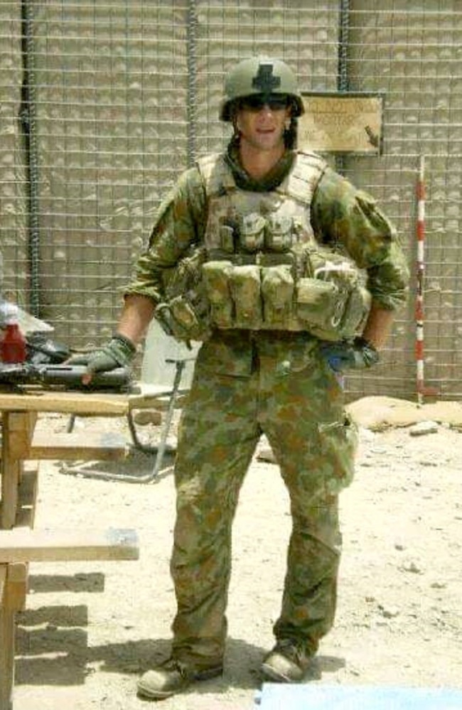 Dean Douglass while serving in Afghanistan. Picture: Supplied