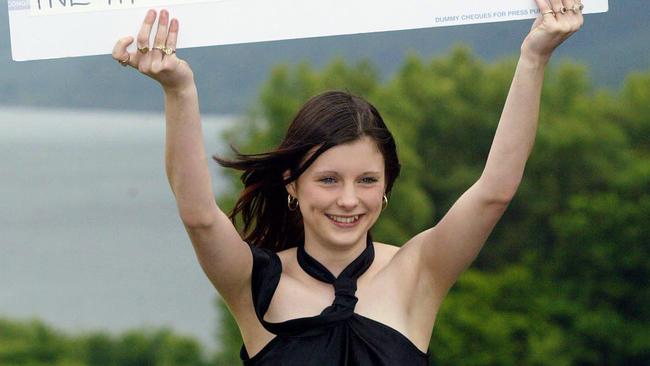 Sixteen-year-old Callie Rogers holds up her winner’s cheque. It was all downhill from there.