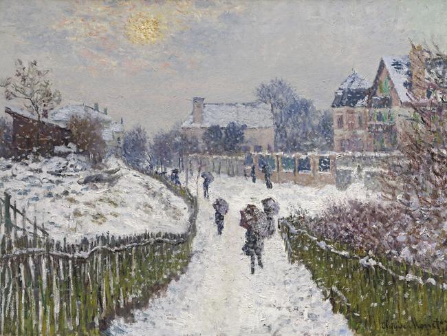 Boulevard Saint-Denis, Argenteuil, in Winter, by Claude Monet.