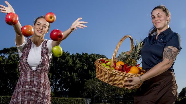 Jane Kiernan and Tehneale Brittain will help host the Aquis Park Turf Club’s farmers’ market. Picture: Jerad Williams