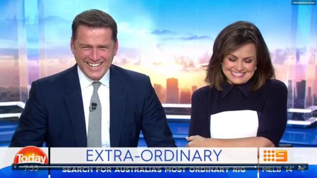 The Today show then: Karl Stefanovic and Lisa Wilkinson.