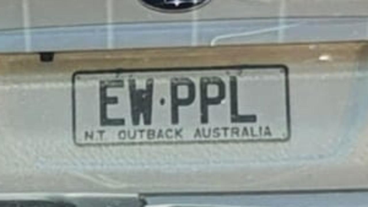 NT funny number plate, EW PPL. Picture: Facebook / Tayler Morrison