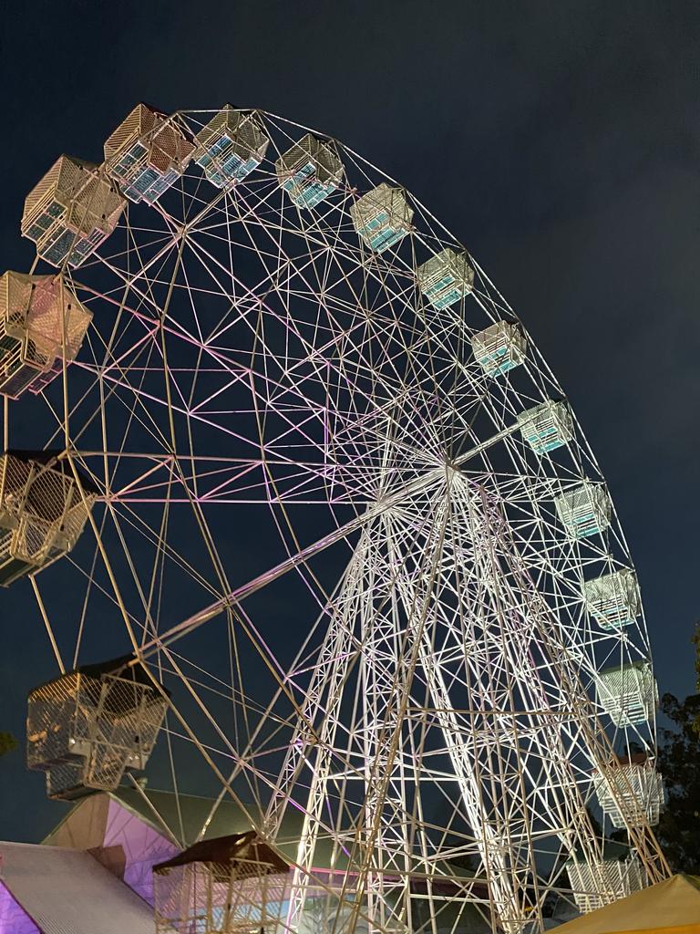 Aussie World lit up for its Ride the Night special event.