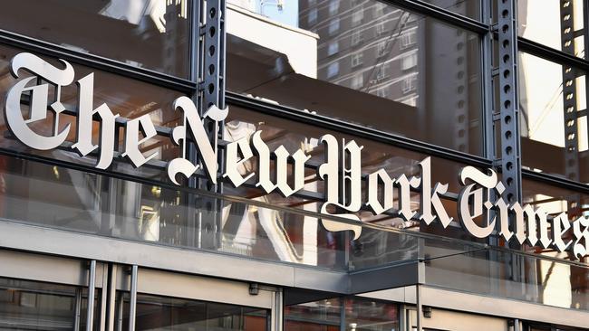 The New York Times building in New York. Picture: AFP