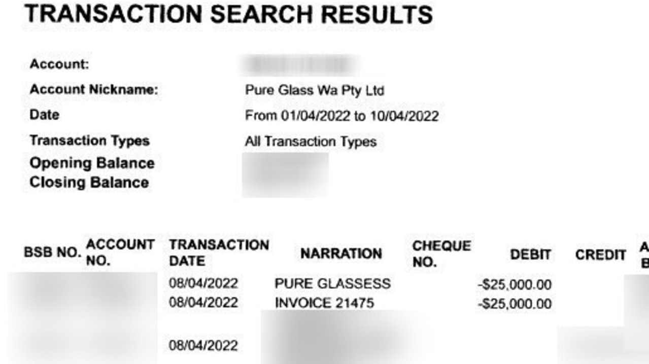 The two fraudulent transactions that left Wade Brown fighting for the money back for years.