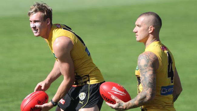 Tigers Tom Lynch and Dustin Martin will both paid more than $1 million in 2024. Picture: David Crosling