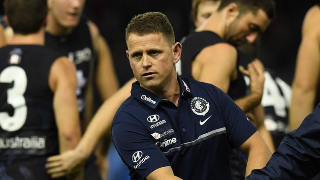 Carlton coach Brendan Bolton. Picture: AAP