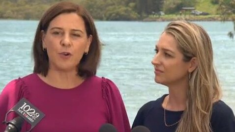 LNP leader Deb Frecklington has endorsed Gerber. Picture: Nine Gold Coast News.