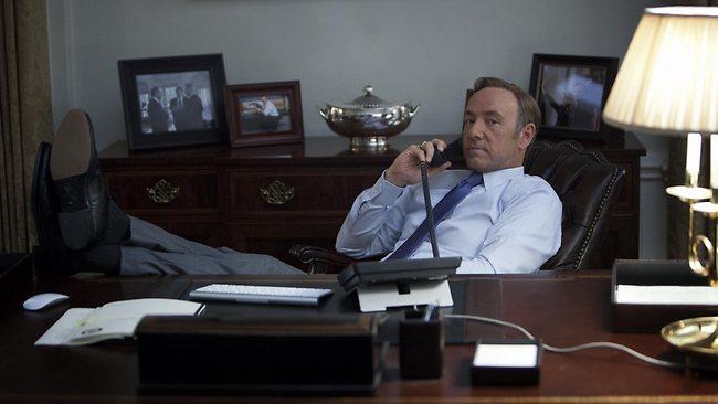 Kevin Spacey in House of Cards.