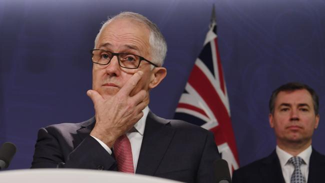 Australian Prime Minister Malcolm Turnbull addresses the media following counter terror raids held in Sydney. Picture: AAP