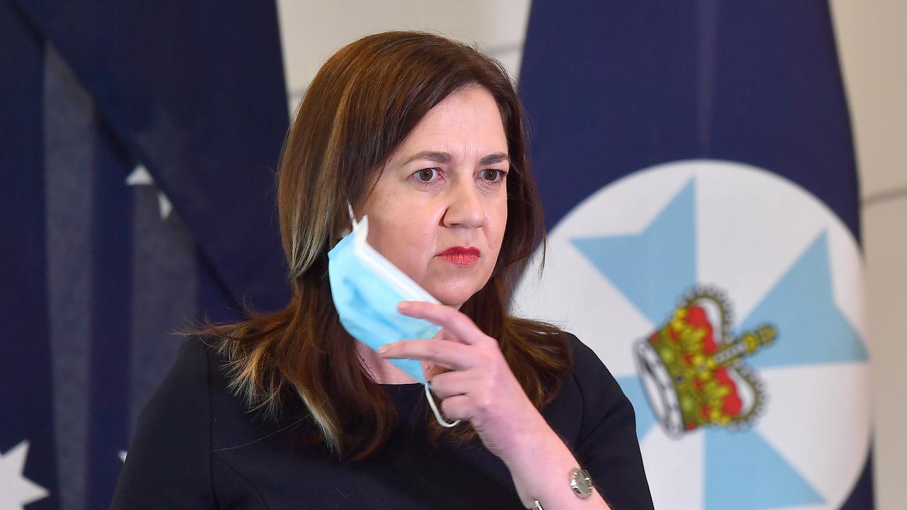 Premier Annastacia Palaszczuk on Tuesday said a final vaccination push was needed if the state was to achieve the 80 per cent double-dose target it expects to hit for the reopening on December 17. Picture: NCA NewsWire / John Gass