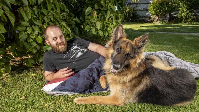 Max has a new lease on life after being abandoned by his previous owners. Picture: Tim Carrafa