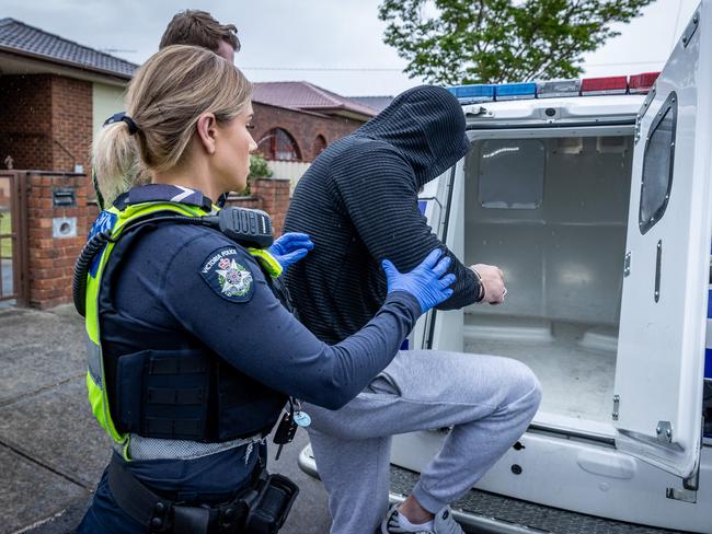 Police are probing links between bikie gangs and youth gang members. Picture: Jake Nowakowski