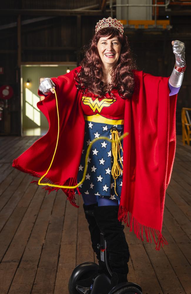 Wonder Woman aka Carol Mayes at Comic-Geddon at The Goods Shed, Sunday, June 25, 2023. Picture: Kevin Farmer