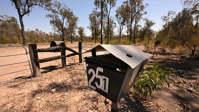 The Wieambilla property’s letterbox. Picture: Lyndon Mechielsen