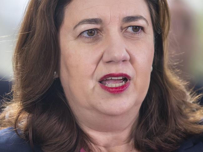 Queensland Premier Annastacia Palaszczuk is seen during a press conference at Parliament House to announce the second stage of her government's economic recovery plan; Unite and Recover for Queensland jobs in Brisbane, Tuesday, June 16, 2020. (AAP Image/Glenn Hunt) NO ARCHIVING