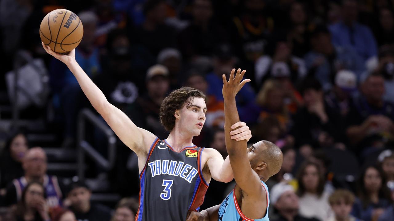 Giddey has the ball on a string. Photo by Chris Coduto/Getty Images