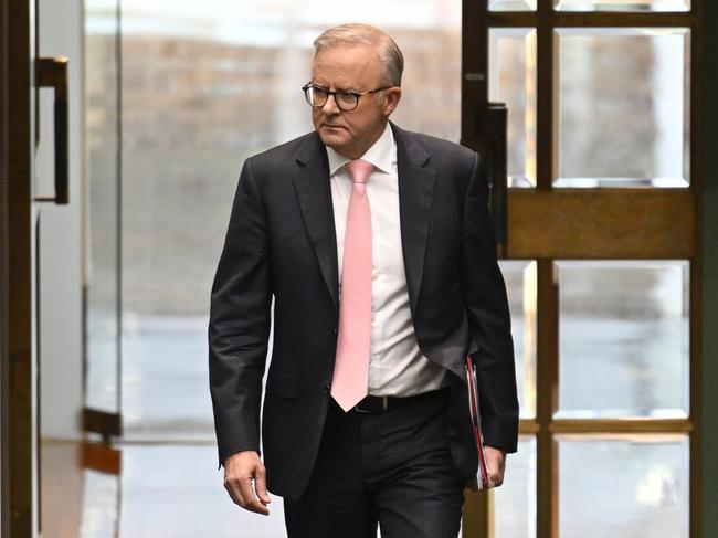 CANBERRA, AUSTRALIA  - NewsWire Photos - February 4, 2025: Prime Minister Anthony Albanese during Question Time at Parliament House in Canberra. Picture: NewsWire / Martin Ollman