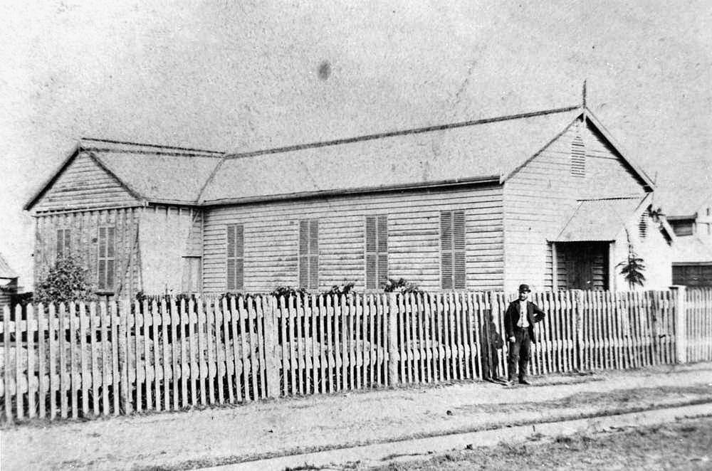 The original timber church that was on the corner of Derby Street and Bolsover Street and opened on 27 July 1862. Picture: ARCHIVES