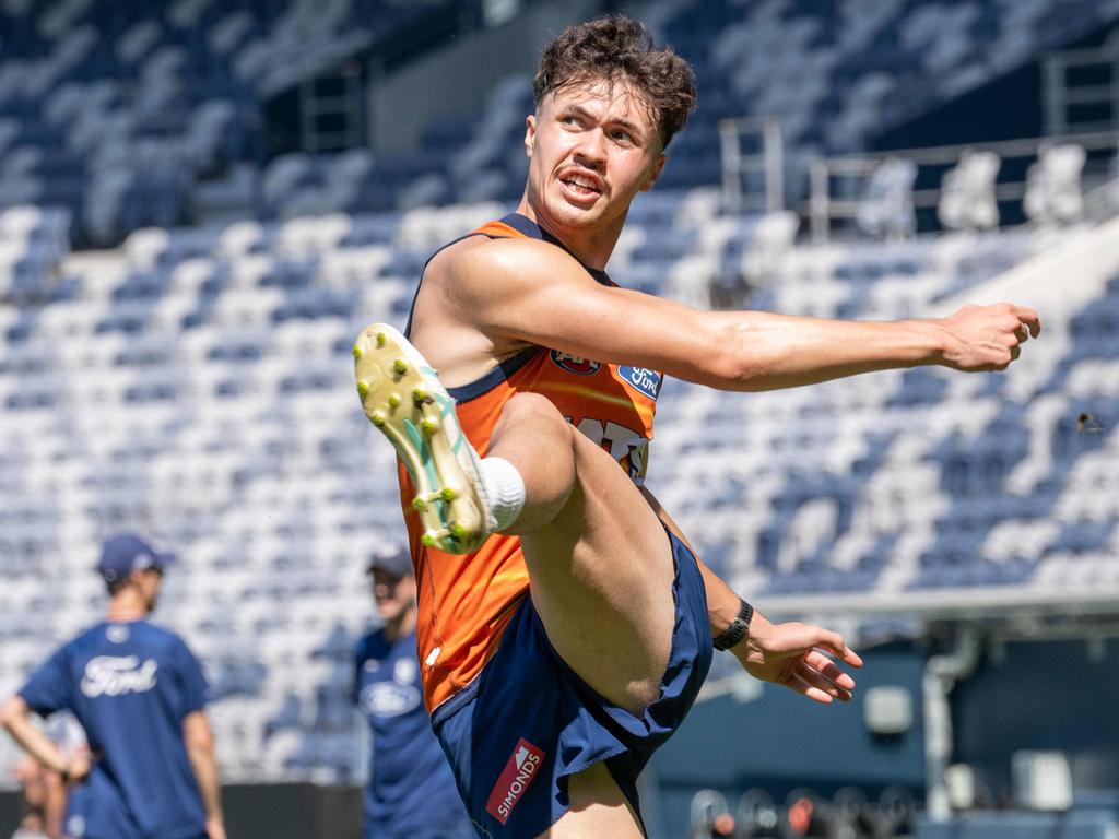 Keighton Matofai-Forbes at training during the pre-season. Picture: Brad Fleet