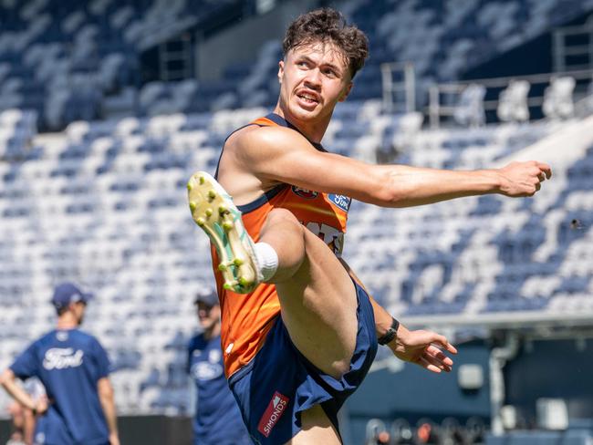 Keighton Matofai-Forbes at training during the pre-season. Picture: Brad Fleet