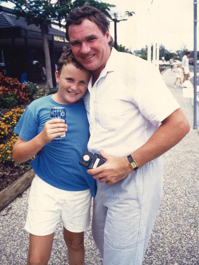 Andrew Stark with his father David Stark