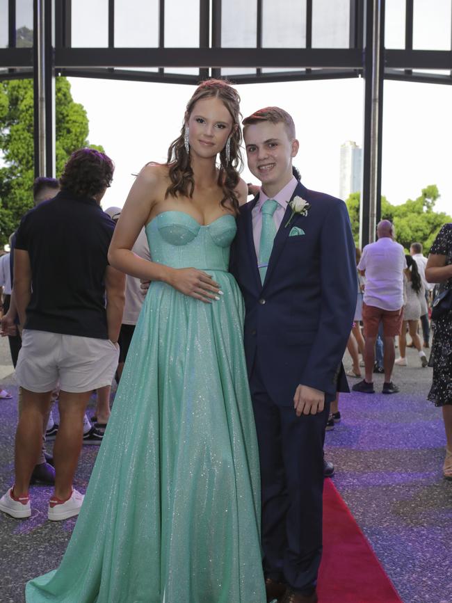 Alannah Hopgod and Brayden Hoyle at the Coomera Anglican College Formal at HOTA. Picture: Marcelo Lang.