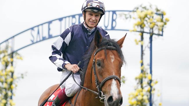 It’sourtime won on Stakes day down the Flemington straight. Picture: Racing Photos via Getty Images