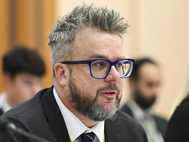 CANBERRA, Australia - NewsWire Photos - November 5, 2024: ABCÃÂ Director of News, Justin Stevens appears at the Environment and Communications Supplementary budget estimates hearing at Parliament House in Canberra. Picture: NewsWire / Martin Ollman