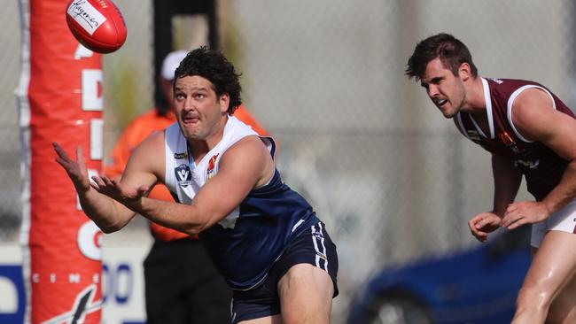 Brendan Fevola bagged four goals on Saturday. Picture: Alex Coppel.