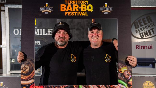 Stuart Brown and Bardy Bayram of One Mile Brewery are celebrating their 10th anniversary with a barbeque festival at the Darwin Showgrounds. Picture: Pema Tamang Pakhrin