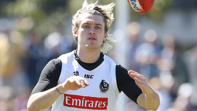 Darcy Moore has recovered from his serious hamstring injury. Picture: Michael Klein